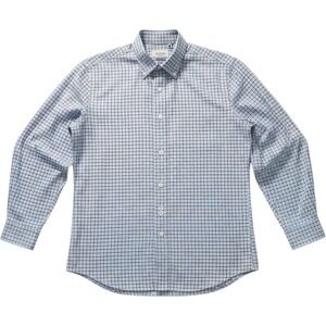 Onward Reserve Button Down Shirt Mens Small Blue Brown Gingham Plaid Classic Fit